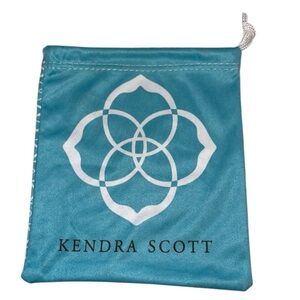 Kendra Scott Large Teal Jewelry Pouch Dust Bag